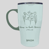 Kerusso 15 oz Stainless Steel Mug With Handle Grow In Grace