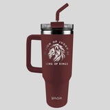 Kerusso 40 oz Stainless Steel Mug With Straw Judah