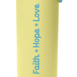 Kerusso 24 oz Stainless Steel Bottle Faith Hope Love