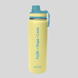 Kerusso 24 oz Stainless Steel Bottle Faith Hope Love