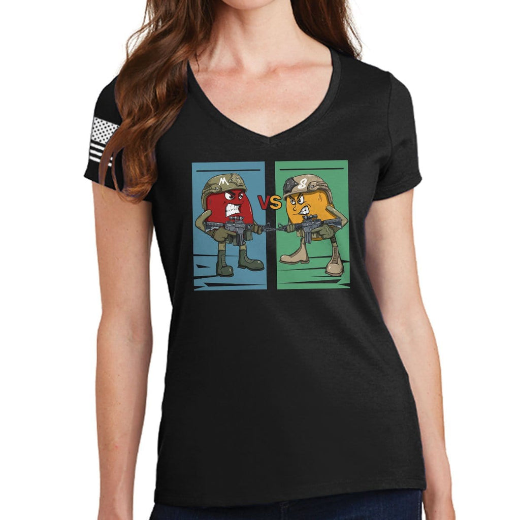 Ladies M vs S V-Neck T-shirt