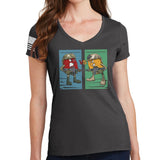 Ladies M vs S V-Neck T-shirt