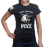 Merry Christmas Mags Are Full Ladies T-shirt Style001