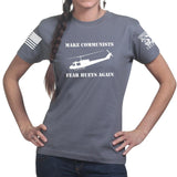 Make Communists Fear Hueys Again Ladies T-shirt