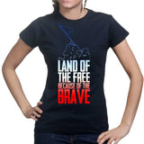 Land of The Free Ladies T-shirt Style001
