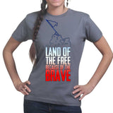 Land of The Free Ladies T-shirt Style001