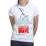 Land of The Free Ladies T-shirt Style001