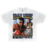 IRON MIKE TYSON VINTAGE GARMENT DYED BOXY T SHIRT Streetwear Y2K