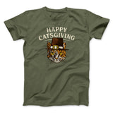 Happy Catsgiving Funny Thanksgiving Men/Unisex T-Shirt