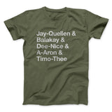 Substitute Teacher Names Men/Unisex T-Shirt