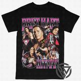 Bret Hart Tee Shirt Hitman WWF WCW Wrestling (V2)