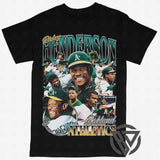 Rickey Henderson Tee Shirt Oakland Athletics MLB Baseball