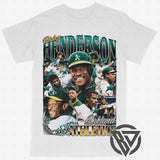Rickey Henderson Tee Shirt Oakland Athletics MLB Baseball