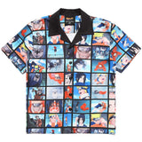 NARUTO VS SASUKE SCENES BUTTON UP SHIRT (MULTI)