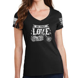 Ladies My First Love V-Neck T-shirt Style001