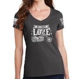 Ladies My First Love V-Neck T-shirt Style001
