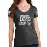Ladies My First Love V-Neck T-shirt Style001