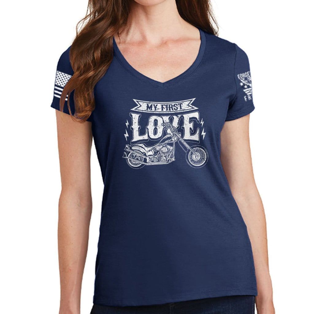 Ladies My First Love V-Neck T-shirt Style001
