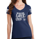 Ladies My First Love V-Neck T-shirt Style001