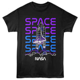 NASA - Shuttle Line Art - American Classics - Black Adult Short Sleeve T-Shirt