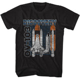 NASA - Discovery OV-103 - American Classics - Solid Black Adult Short Sleeve T-Shirt