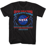 NASA - Exploration Lightning - American Classics - Solid Black Adult Short Sleeve T-Shirt