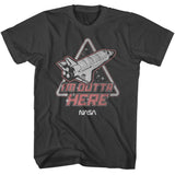 NASA - Im Outta Here - American Classics - Solid Gray Adult Short Sleeve T-Shirt