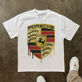 NEED MONEY FOR PORSCHE WHITE HEAVY WEIGHT TEE