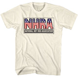 NHRA - Flag Logo - American Classics - Solid Off-White Adult Short Sleeve T-Shirt