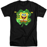 SpongeBob SquarePants - St. Patrick's Day Spongey Four Leaf Clover - Adult Men T-Shirt