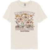 National Parks - Yosemite Floral - American Classics - Solid Beige Adult Short Sleeve Comfort Color T-Shirt