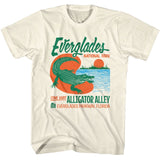 National Parks - Alligator Alley - American Classics - Solid Off-White Adult Short Sleeve T-Shirt