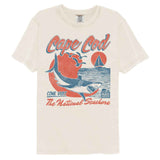 National Parks - National Seashore Shark - American Classics - Solid Beige Adult Short Sleeve Comfort Color T-Shirt