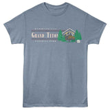 National Parks - Grand Teton Buffalo - American Classics - Blue Heather Adult Short Sleeve T-Shirt