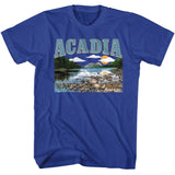 National Parks - Acadia - American Classics - Solid Blue Adult Short Sleeve T-Shirt