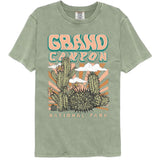 National Parks - Grand Canyon Cactus - American Classics - Solid Green Adult Short Sleeve Comfort Color T-Shirt