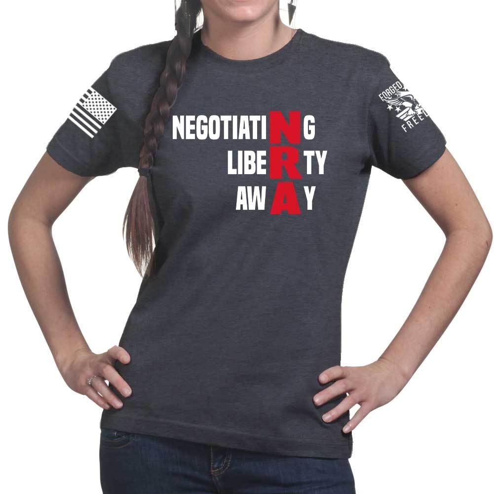 Negotiating Liberty Away Ladies T-shirt Style001