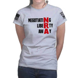 Negotiating Liberty Away Ladies T-shirt Style001