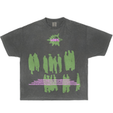 Lost Grey Garment Dyed Boxy T-Shirt Streetwear Y2K