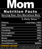 Mom Nutrition Facts Tee