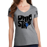 Ladies Ohio Strong V-Neck T-shirt Style001