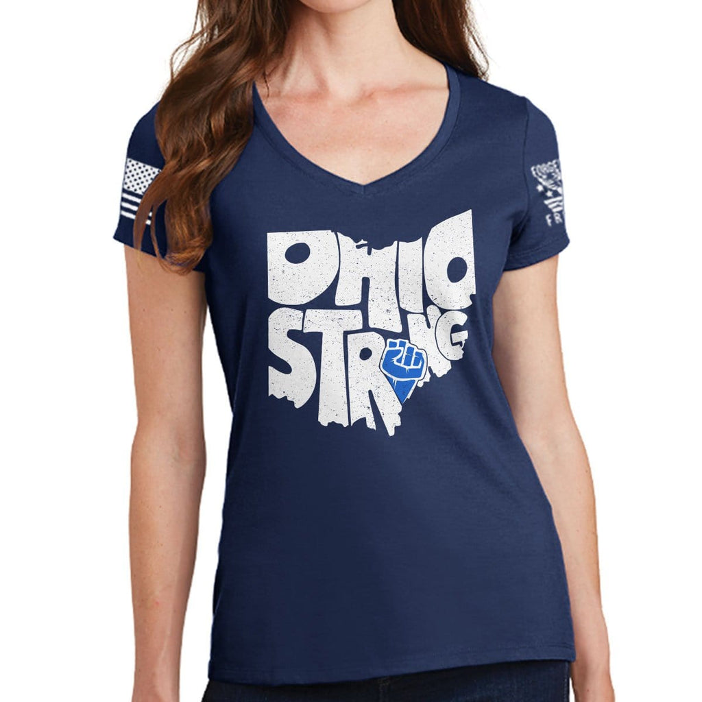 Ladies Ohio Strong V-Neck T-shirt Style001