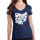 Ladies Ohio Strong V-Neck T-shirt Style001