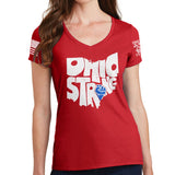 Ladies Ohio Strong V-Neck T-shirt Style001