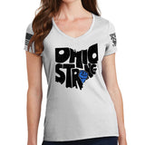 Ladies Ohio Strong V-Neck T-shirt Style001