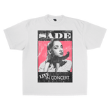 SADE WHITE HEAVY WEIGHT T-SHIRT