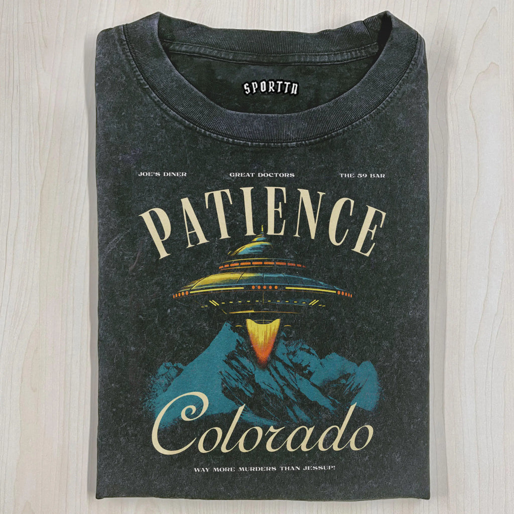 PATIENCE, COLORADO GRAPHIC T-SHIRT