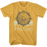 Pink Floyd - Sun Clock - Officially Licensed American Classics - Front Print Solid Adult Short Sleeve T-Shirt