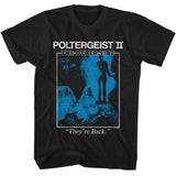 Poltergeist - Theyre Back Poster - American Classics - Solid Black Adult Short Sleeve T-Shirt