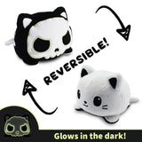 TeeTurtle Reversible Cat Plushie (Skeleton Glow)